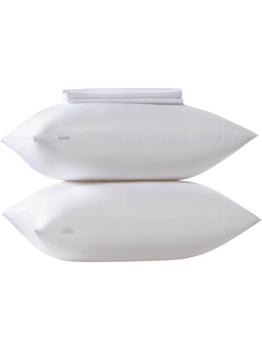 4 Pack Waterproof Down Feather Pillow Protectors with Zipper - Standard Size